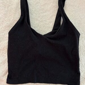 Lululemon Size 2 Black Ribbed Align Workout Tank Top